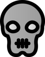 Skull Filled Gradient Icon vector