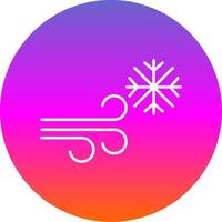 Blizzard Line Gradient Circle Icon vector