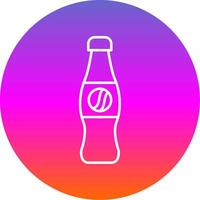 Cola Line Gradient Circle Icon vector