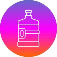 Water Flask Line Gradient Circle Icon vector