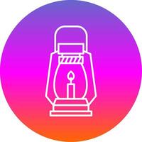 Gas Lamp Line Gradient Circle Icon vector