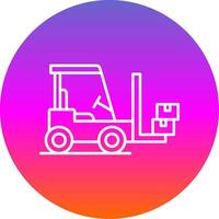 ForkLifter Line Gradient Circle Icon vector