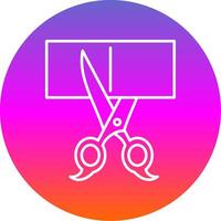 Scissors Line Gradient Circle Icon vector