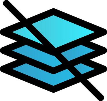 esconder capa lleno degradado icono vector