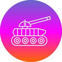 tanque línea degradado circulo icono vector