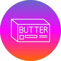 Butter Line Gradient Circle Icon vector