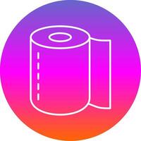 Toilet Roll Line Gradient Circle Icon vector