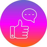 Good Feedback Line Gradient Circle Icon vector