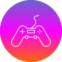 Gaming Line Gradient Circle Icon vector