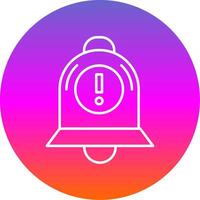 Notification Line Gradient Circle Icon vector