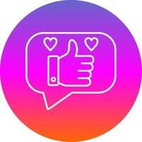 Favourite Line Gradient Circle Icon vector