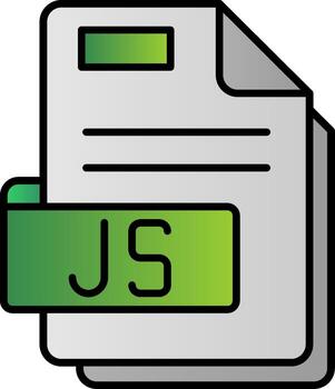 Js Filled Gradient Icon vector