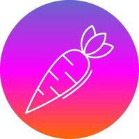 Carrot Line Gradient Circle Icon vector