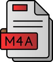 M4a Filled Gradient Icon vector