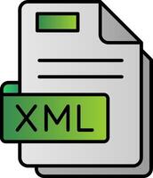 Xml Filled Gradient Icon vector