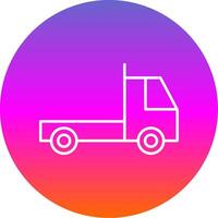 Lorry Line Gradient Circle Icon vector