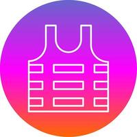 Bullet Proof Vest Line Gradient Circle Icon vector