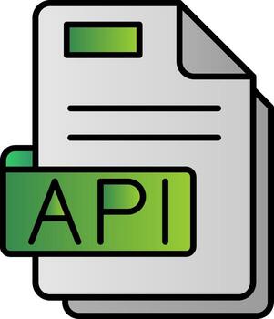 Api Filled Gradient Icon vector