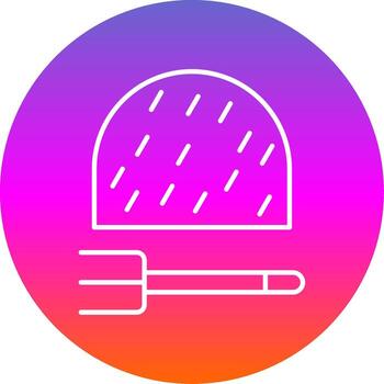 Haystack Line Gradient Circle Icon vector