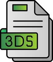 3ds Filled Gradient Icon vector