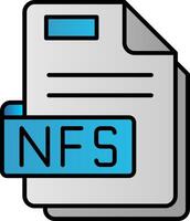 Nfs Filled Gradient Icon vector