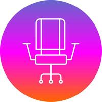 Chair Line Gradient Circle Icon vector