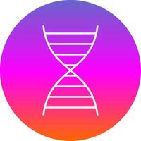 DNA Line Gradient Circle Icon vector