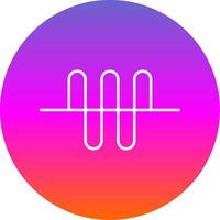 Audio Wave Line Gradient Circle Icon vector
