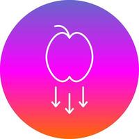 Gravity Line Gradient Circle Icon vector