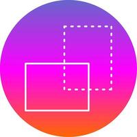 Transform Line Gradient Circle Icon vector