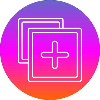 Duplicate Line Gradient Circle Icon vector
