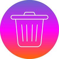 Delete Line Gradient Circle Icon vector