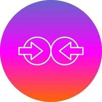 Collision Line Gradient Circle Icon vector