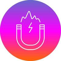 Electromagnetic Line Gradient Circle Icon vector