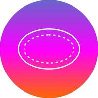 Oval Line Gradient Circle Icon vector