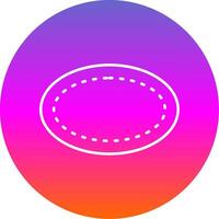 Oval Line Gradient Circle Icon vector