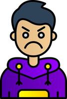Angry Filled Gradient Icon vector