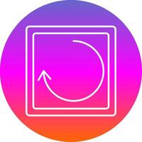 Rotate Line Gradient Circle Icon vector