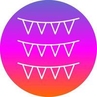 Bunting Line Gradient Circle Icon vector