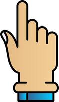 Hand click Filled Gradient Icon vector