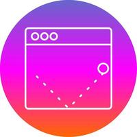 Bounce Rate Line Gradient Circle Icon vector