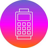 Card Reader Line Gradient Circle Icon vector