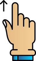 Swipe Up Filled Gradient Icon vector
