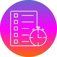 Track Of Time Line Gradient Circle Icon vector