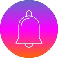 Notification Bell Line Gradient Circle Icon vector