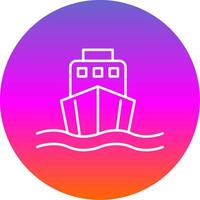 Shipping Line Gradient Circle Icon vector