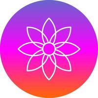 Dandelion Line Gradient Circle Icon vector