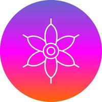 Lantana Line Gradient Circle Icon vector