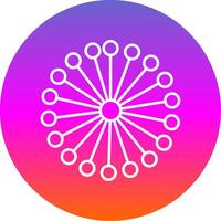 Mimosa Line Gradient Circle Icon vector