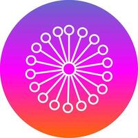 Mimosa Line Gradient Circle Icon vector